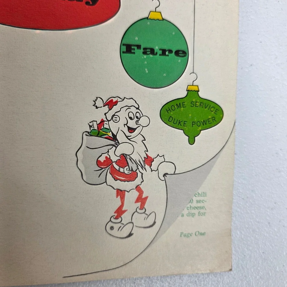 Vintage 50s Duke Power Reddy Kilowatt Cookbook Lot 2 Christmas Holiday Fare